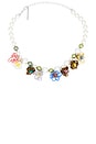 view 1 of 3 Rubber Band Flower Pearl Necklace in Colorful