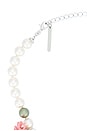 view 3 of 3 Rubber Band Flower Pearl Necklace in Colorful