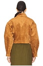 view 3 of 4 3d Pocket Wide-sleeve Jacket in Brown