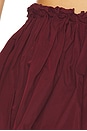 view 6 of 6 Hand-sewn Floral Waist Mini Skirt in Wine Red