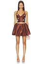 view 5 of 6 FALDA GATHER-DRAPED MINI in Brown