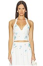 view 1 of 5 Halter Bow Tie Cami Top in White