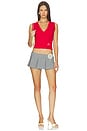 view 4 of 5 Bow Detail V-neck Knit Tank Top in Red