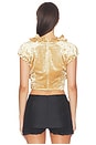 view 4 of 5 Crisscross Ruffles Top in Gold