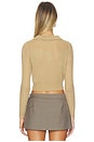 view 4 of 4 Lapel Knit Top in Beige