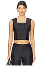 view 1 of 4 Square Neck Sleeveless Top in Black