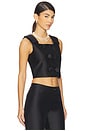 view 2 of 4 Square Neck Sleeveless Top in Black