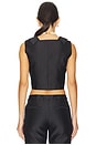 view 3 of 4 Square Neck Sleeveless Top in Black