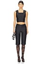 view 4 of 4 Square Neck Sleeveless Top in Black