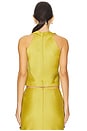 view 3 of 5 Tucked Halter Neck Top in Olive