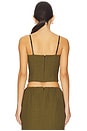 view 3 of 4 Double Bow Corset Straps Top in Green