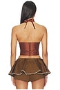 view 3 of 5 Halter Bow Tie Cami Top in Brown
