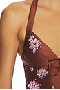 view 5 of 5 Halter Bow Tie Cami Top in Brown