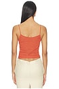view 3 of 5 Bow Strap Knit Cami Top in Yellow Orange