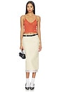 view 4 of 5 Bow Strap Knit Cami Top in Yellow Orange