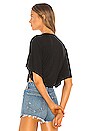 view 3 of 4 T-SHIRT AVEC NŒUD DEVANT CALLIE in Black