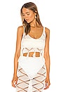 view 1 of 4 TOP CROPPED MAILLE CROCHET BELL in White