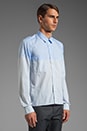 view 2 of 6 Slim and Cropped Shirt w/ Pockets and Straight Hem en Sky Blue/Light Blue in Sky Blue & Light Blue