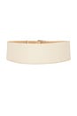 view 2 of 3 Rocco Wide Leather Belt in Cream