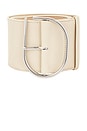 view 3 of 3 Rocco Wide Leather Belt in Cream
