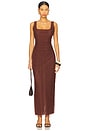 view 1 of 3 Jacques Twist Midi Dress in Espresso