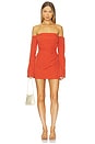 view 1 of 3 Rossana Off Shoulder Mini Dress in Terracotta