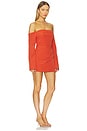 view 2 of 3 Rossana Off Shoulder Mini Dress in Terracotta