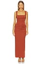 view 2 of 4 Rosseli Gathered Midi Dress in Rust