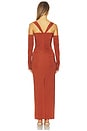 view 4 of 4 Rosseli Gathered Midi Dress in Rust