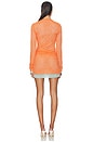 view 4 of 4 Costa Gathered Mini Dress in Tangerine Splice