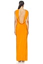 view 4 of 4 Isla Cowl Back Gown in Orange