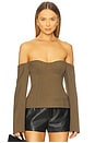 view 1 of 4 Sartoria Bodice Top in Chocolate Marle