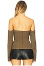 view 3 of 4 Sartoria Bodice Top in Chocolate Marle