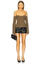 view 4 of 4 Sartoria Bodice Top in Chocolate Marle