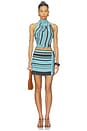 view 4 of 4 Rioja Halter Scarf Top in Pacha Mineral Stripe