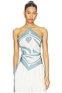 view 1 of 4 Lilou Scarf Top in Liora Blue