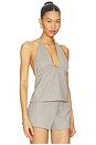 view 3 of 6 Solene Halter Top in Grey Marle