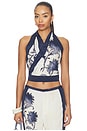 view 1 of 4 Phillipa Halter Scarf Top in Eira Midnight