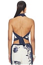 view 3 of 4 Phillipa Halter Scarf Top in Eira Midnight