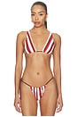 view 1 of 4 Alva Halter Triangle Bikini Top in Laila Stripe