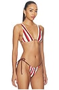 view 2 of 4 Alva Halter Triangle Bikini Top in Laila Stripe