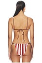 view 3 of 4 Alva Halter Triangle Bikini Top in Laila Stripe