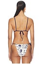 view 3 of 4 Phillipa String Triangle Bikini Top in Eira Midnight