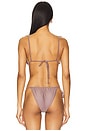 view 4 of 5 Jeanne Beaded String Triangle Bikini Top in Taupe