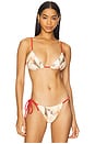 view 1 of 4 Hana String Triangle Bikini Top in Gladioli Print