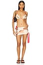 view 4 of 4 Hana String Triangle Bikini Top in Gladioli Print