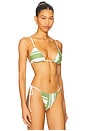 view 2 of 4 Carlo String Triangle Bikini Top in Milano Verde
