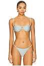 view 1 of 4 Cielo Gathered Bikini Balconette in Washed Blue