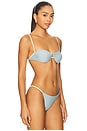 view 2 of 4 Cielo Gathered Bikini Balconette in Washed Blue