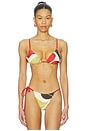 view 1 of 4 Julietta String Triangle Bikini Top in Fiorello Rosso